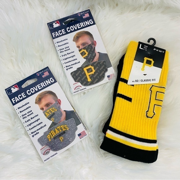MLB Other - Pittsburgh Pirate Bundle Socks and Masks